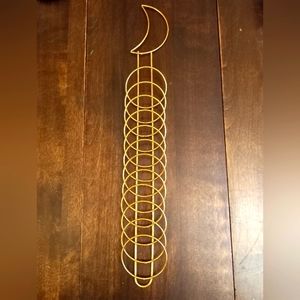 Vintage Gold Wire Christmas Holiday Card Holder MCM Retro